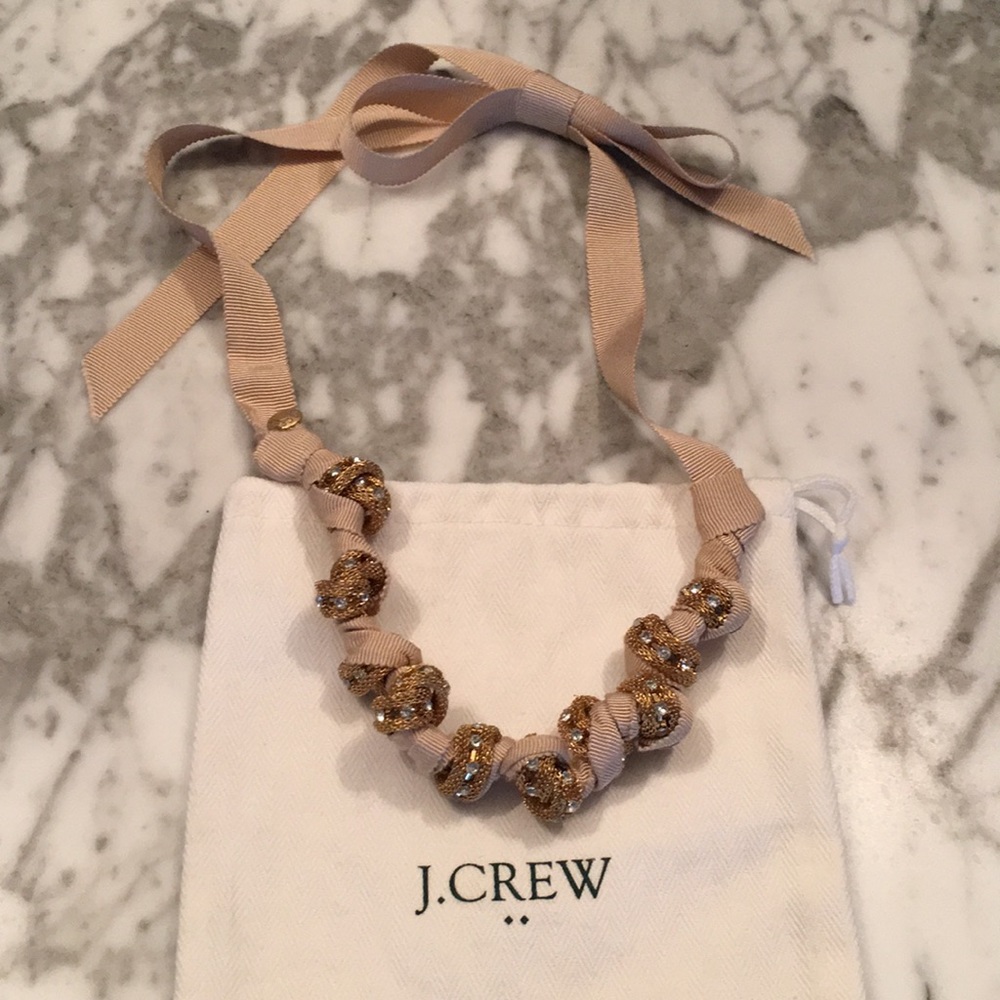 J crew gold statement necklace